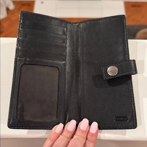 Coach Black Leather Clutch Wallet - Picture 2 of 2
